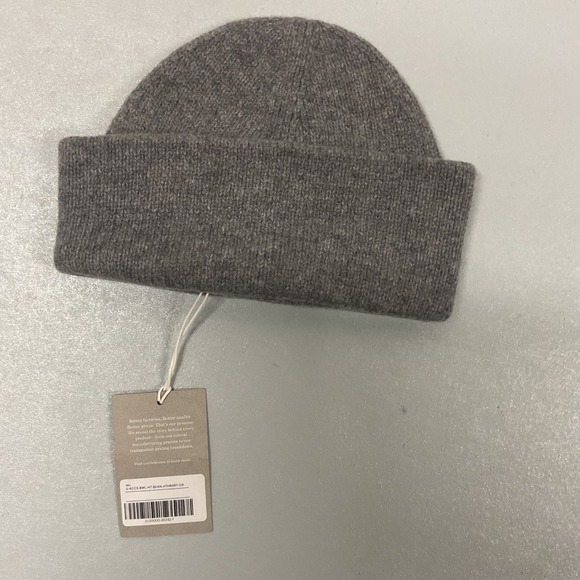 NWT Everlane Ribbed Knit Beanie Hat OS Grey Wool‎ Blend Warm Winter - Picture 5 of 5